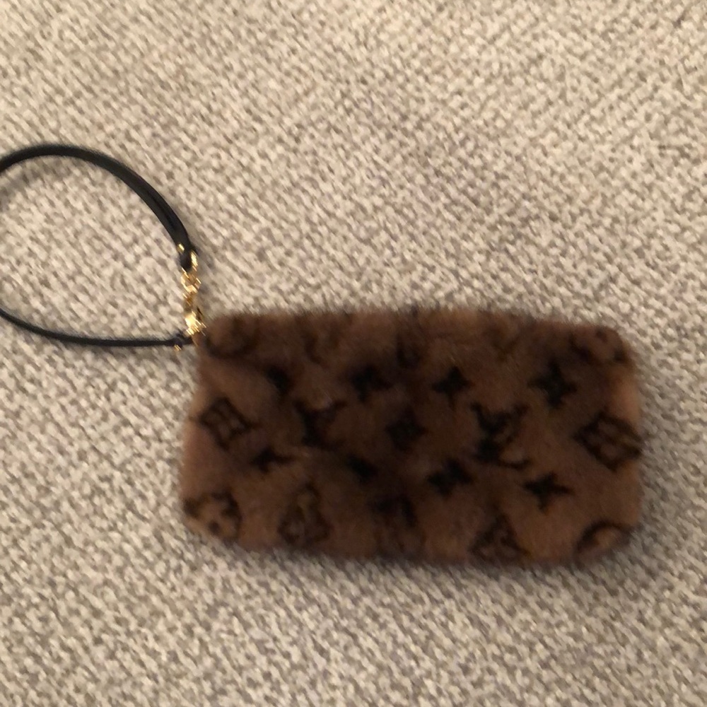 Lady’s Mink Louis Vuitton Wristlet